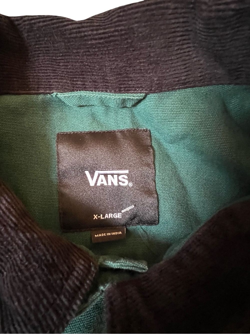 Vans Men’s XL Green Chore Coat Corduroy Collar Workwear Utility Jacket - Picture 5 of 5